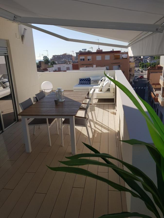 Increible ático con vistas al Mediterraneo. Wifi!! Sagunto Esterno foto
